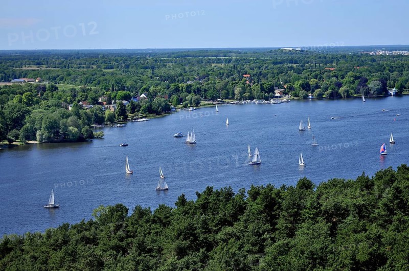 Sailing boats, Havel, Wannsee, Berlin-Gatow, Berlin, Germany, Europe