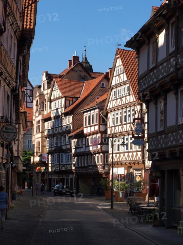 Half-timbered houses in the old town of Hannoversch Münden