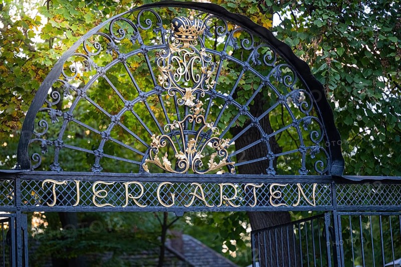Entrance gate to Schönbrunn Zoo, Vienna, Austria, Europe