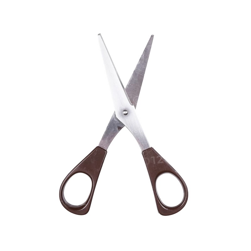 pair of paper scissors isolated on white
