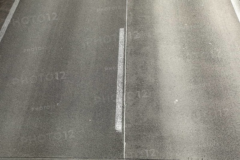 Road marking central reservation, concrete, road surface on a motorway, Germany, Europe