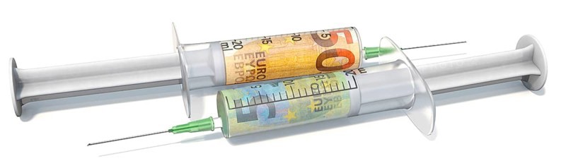 Health system, vaccination, costs, two-tier medicine, money, vaccination costs, funds, injection, vaccination, euro, pharmaceutical industry, compulsory vaccination, health insurance, contribution, money note, compulsory vaccination, medical care, private, health insurance, cash patients