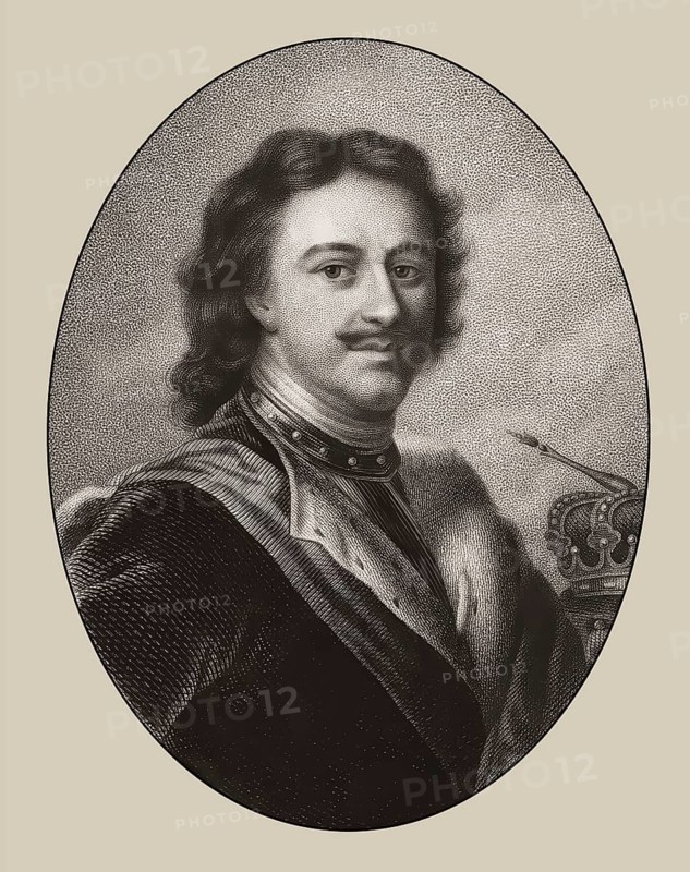 Portrait of Peter the Great, Peter I or Pyotr Alexeyevich Romanov, 1672-1725, Emperor of the Russian Empire, digitally optimized