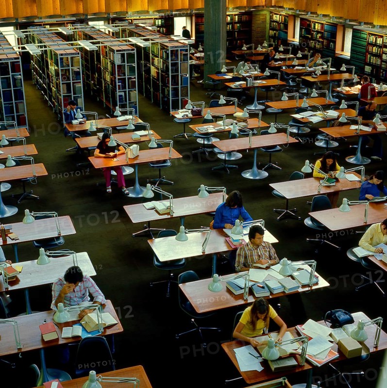 People in the library