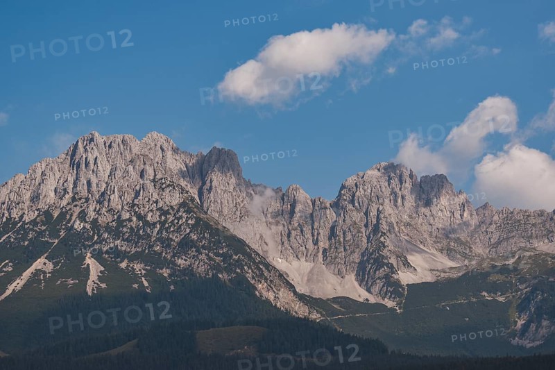 View of the Wilder Kaiser, Wilder Kaiser, Ellmau, Tyrol, Austria, Europe