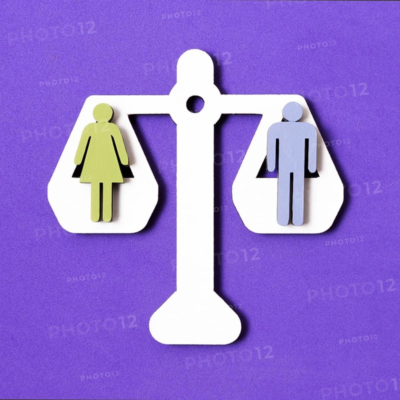 Equality man woman pair scales