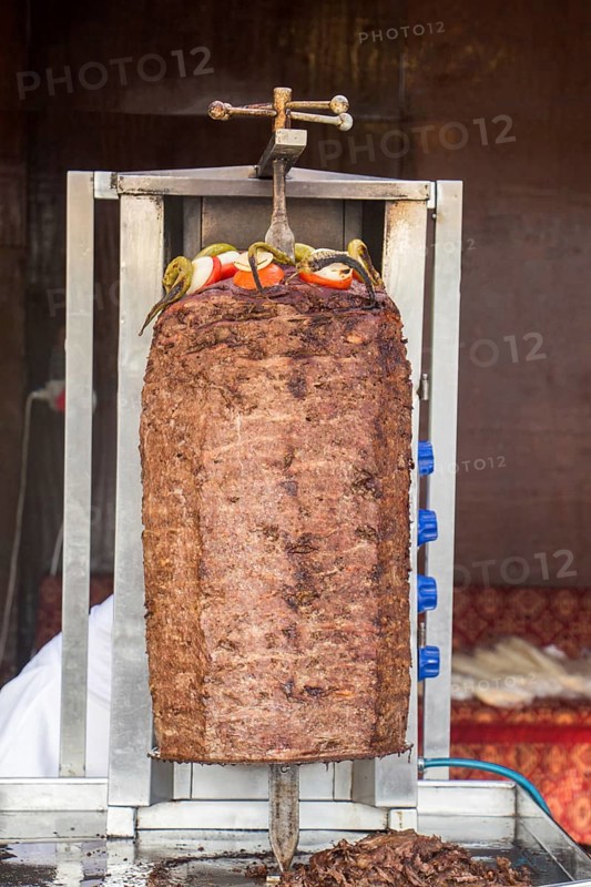 Traditional Turkish Doner Kebab on pole
