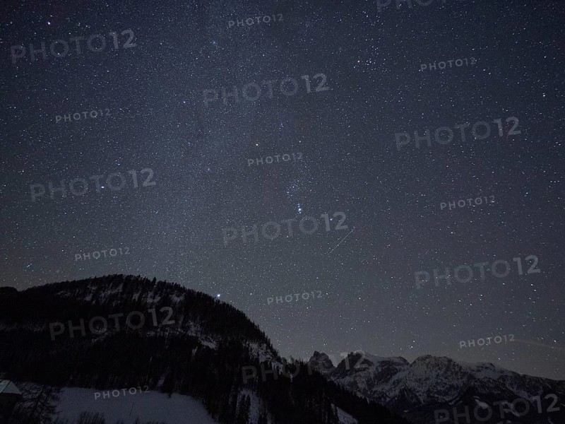 Starry sky, Buchauer Sattel, Gesäuse National Park, Styria, Austria, Europe