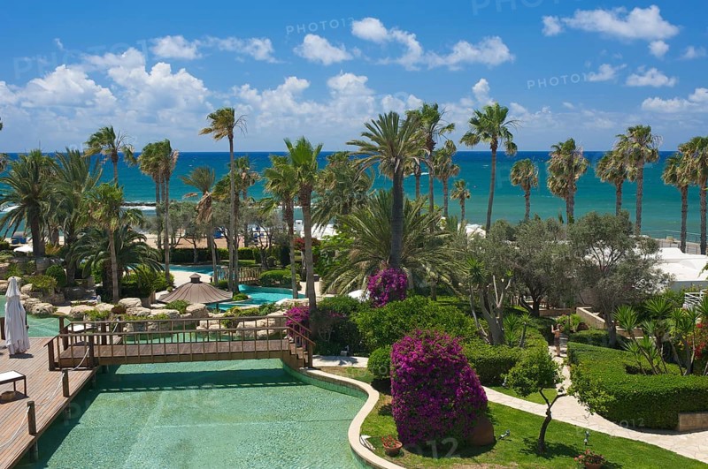 Pool area of the Hotel Annabelle in Pafos, Paphos, South Cyprus, South Cyprus