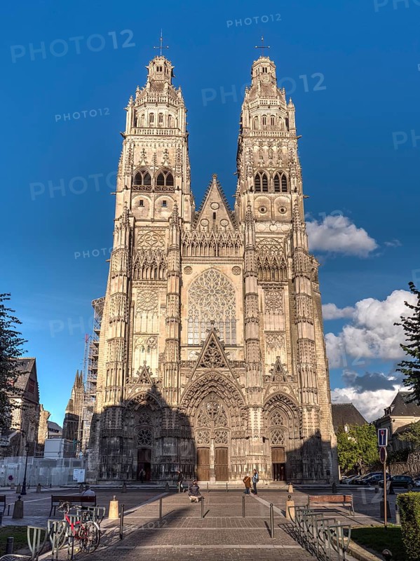 Gothic Cathedral Cathédrale Saint-Gatien, Tours, Département Inde-et-Loire, Région Centre, France, Europe