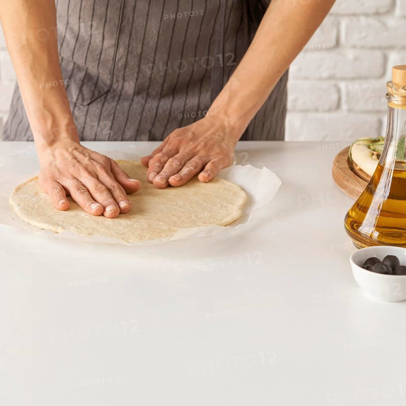 Composition tasty pizza dough