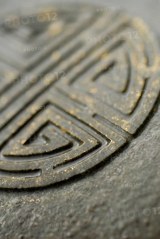 Japanese (Detail) stone sign, sign in stone, esotericism, close up, symbol