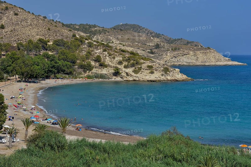 Playa del Torres beach, Villajoyosa or La Vila Joiosa, Costa Blanca, Spain, Europe