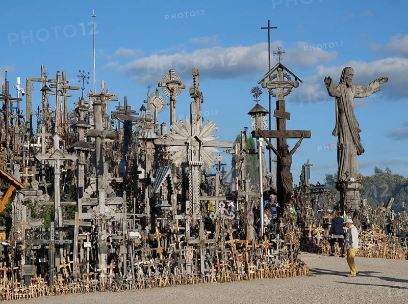 The Hill of Crosses is a Catholic and tourist pilgrimage site and one of the sights, Siauliai, Lithuania, Europe