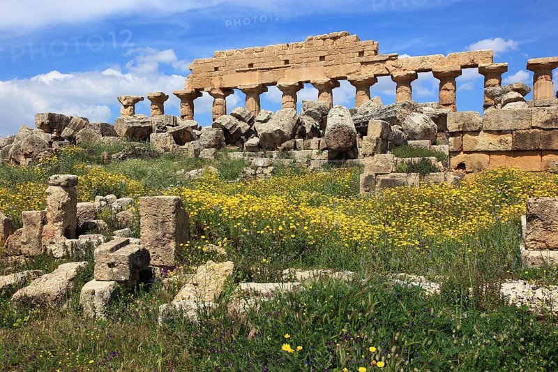Selinunte, remains of the temples of the acropolis in the archaeological site of Selinunte, Trapani province, Sicily, Italy, Europe