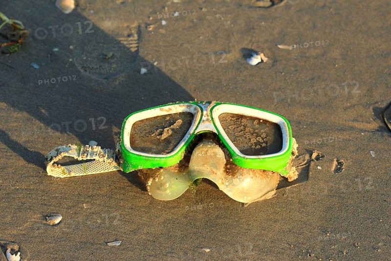 Plastic waste on the beach of the Baltic Sea, September, Germany, Europe