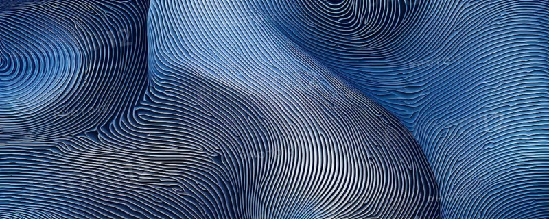 Fingerprint background dominated by swirl patterns in blue hues, AI generated