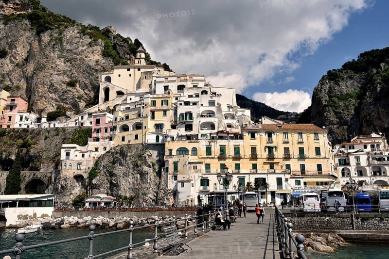 View of Amalfi, Amalfi Coast, Costiera Amalfitana, Province of Salerno, Campania, Italy, Europe