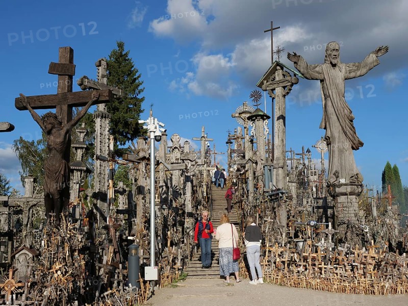The Hill of Crosses is a Catholic and tourist pilgrimage site and one of the sights, Siauliai, Lithuania, Europe