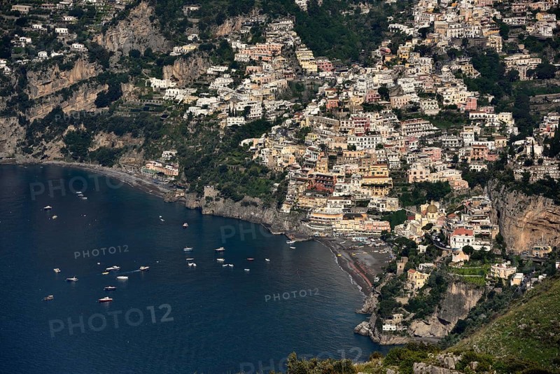View of the village Positano, Amalfi Coast, Costiera Amalfitana, Province of Salerno, Campania, Italy, Europe