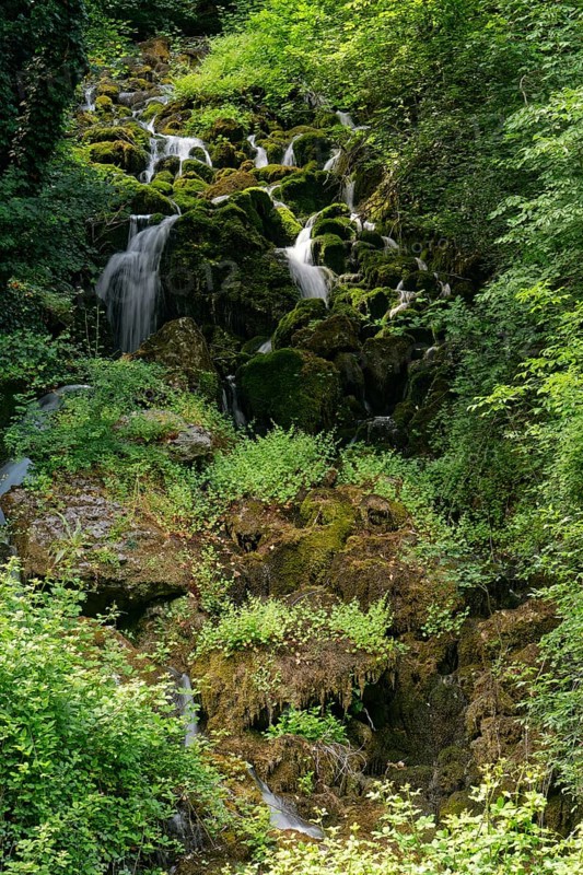 Rio waterfall near Roccamandolfi in the Isernia region. Molise, Italy, Southern Europe, Europe