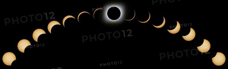 Total Solar Eclipse phases. Composite Solar Eclipse