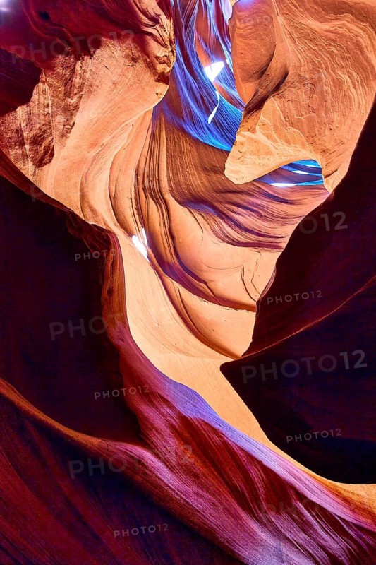 Majestic natural architecture of the Antelope Slot Canyon, Navajo Tribal Park, Arizona, USA, North America