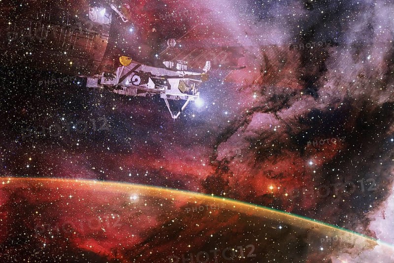 Deep space. Awesome science fiction render. Elements of this image furnished by NASA