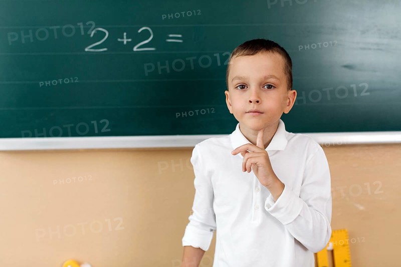 Pupil boy math class