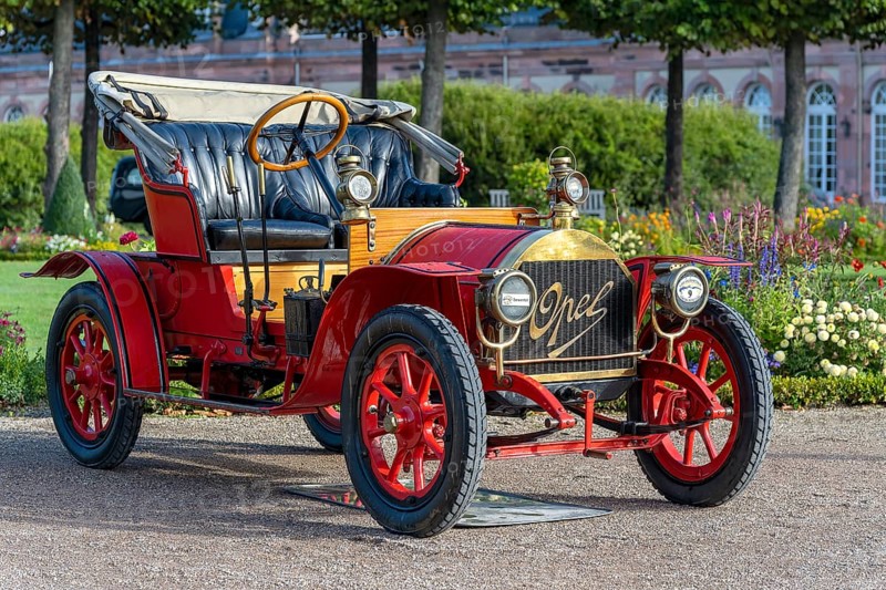 Vintage Opel 4 Doktorwagen Tourer, Germany 1908, 4-cylinder, 1. 029 ccm, 8 hp, 4-speed, 525 kg, 50 km h, Classic Gala, International Concours d'Elegance, Schwetzingen, Germany, Europe