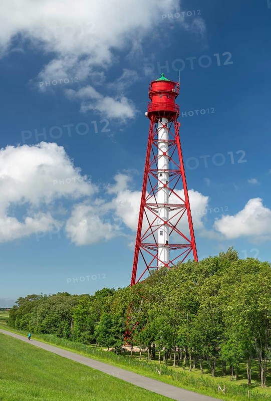 Campen Lighthouse, highest lighthouse in Germany, Krummhörn, East Frisia, Lower Saxony, Germany, Europe