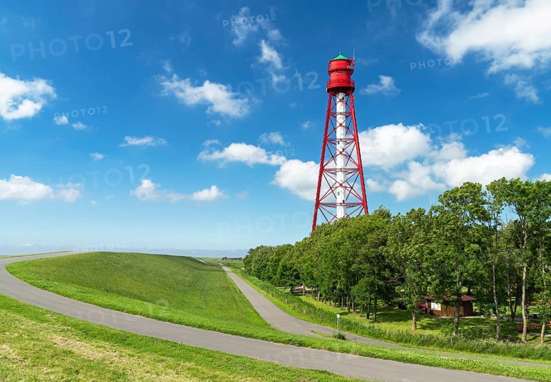 Campen Lighthouse, highest lighthouse in Germany, Krummhörn, East Frisia, Lower Saxony, Germany, Europe