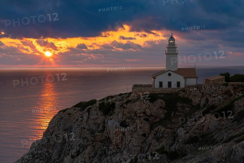 Sunrise at the Capdepera lighthouse near Cala Rajada, Majorca