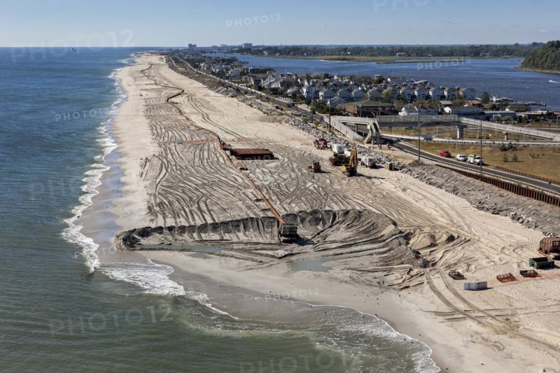 New Jersey Shore Beach Reclamation Project, Monmouth, NJ (after Hurricane Sandy), USA, North America