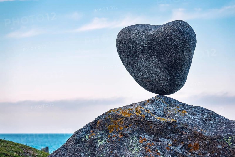 Coast with stone on the Lofoten Islands in Norway