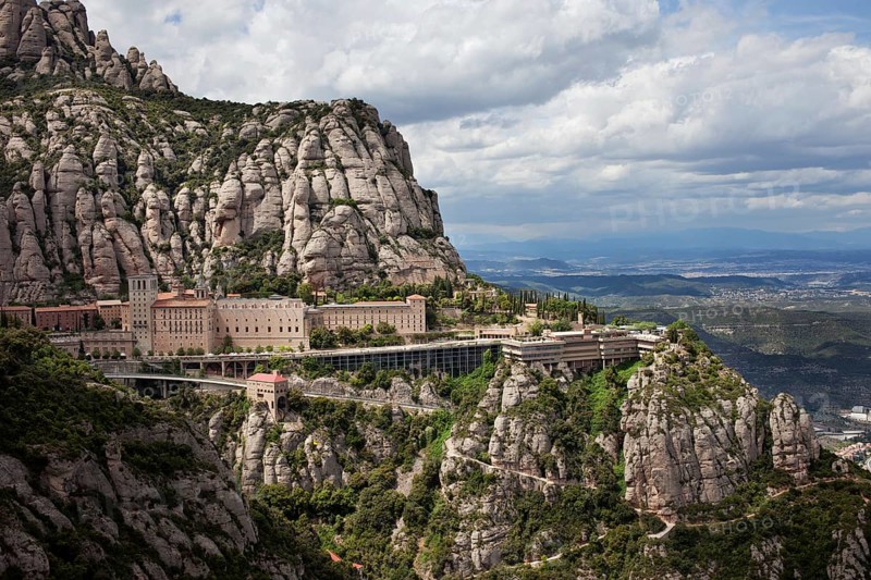 Montserrat monastery and mountain in Catalonia, Spain, Europe