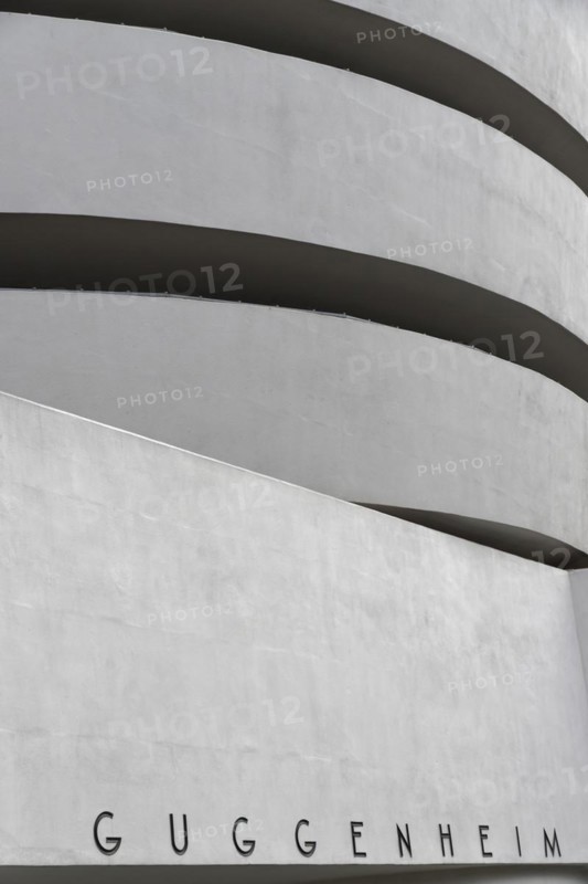 Solomon R. Guggenheim Museum, Upper East Side, close-up of the spiral structure of the Guggenheim Museum, Manhattan, New York City, New York, USA, North America