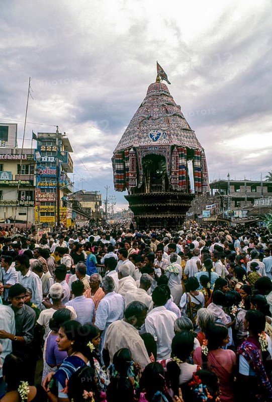 Chariot festival during Arudra Dharsan in Chidambaram, Tamil Nadu, South India, India, Asia