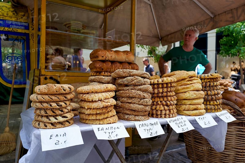 Athens Greece. Food stall downtown