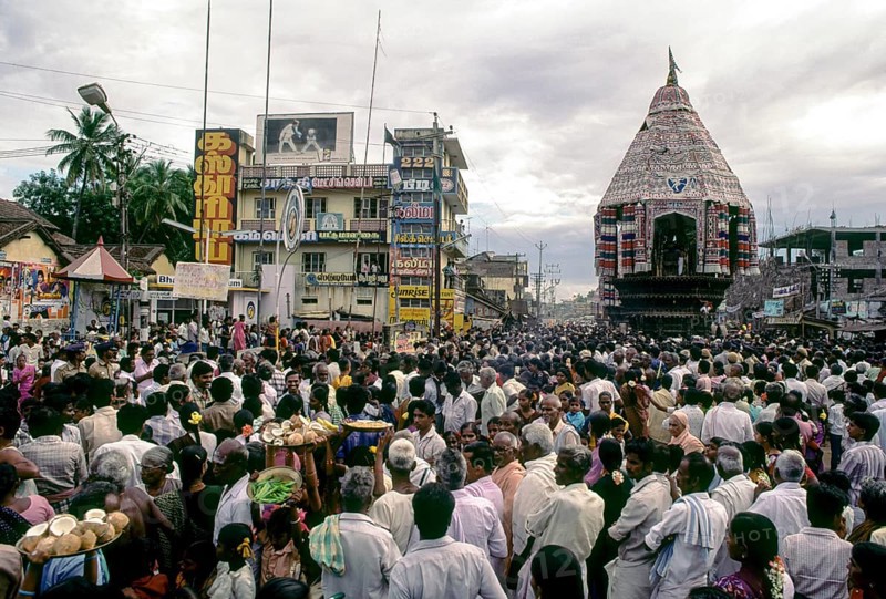 Chariot festival during Arudra Dharsan in Chidambaram, Tamil Nadu, South India, India, Asia