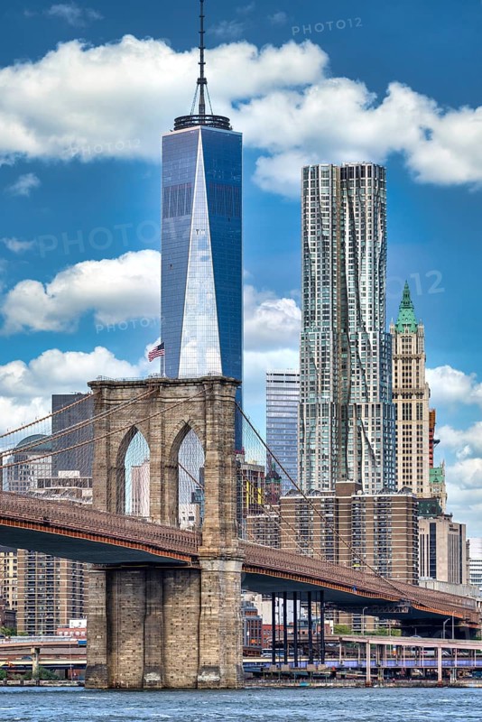 New York. Manhattan. The Brooklyn Bridge