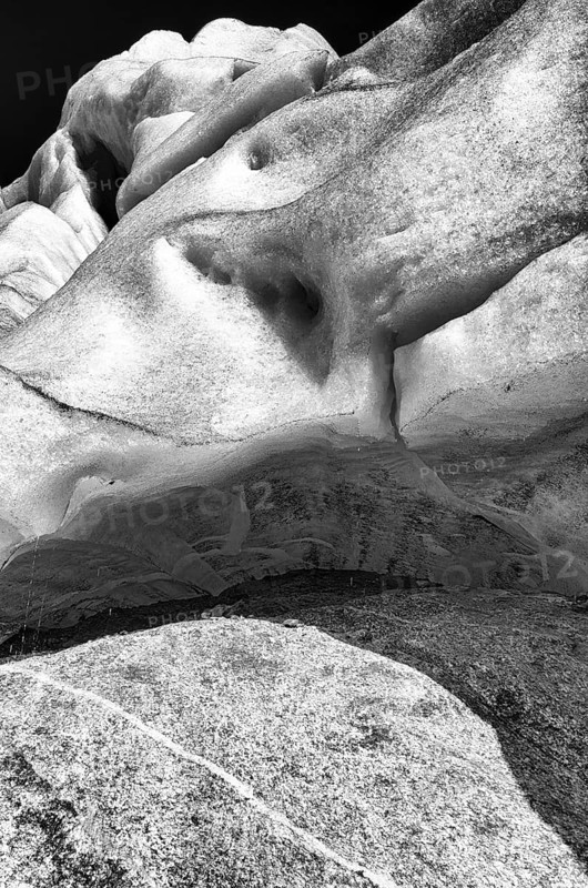 Ice structures in the Nigaardsbreen glacier, Jostedalsbreen National Park, Breheimen, Luster, Sogn og Fjordane Fylke, Norway, May 2012, Europe
