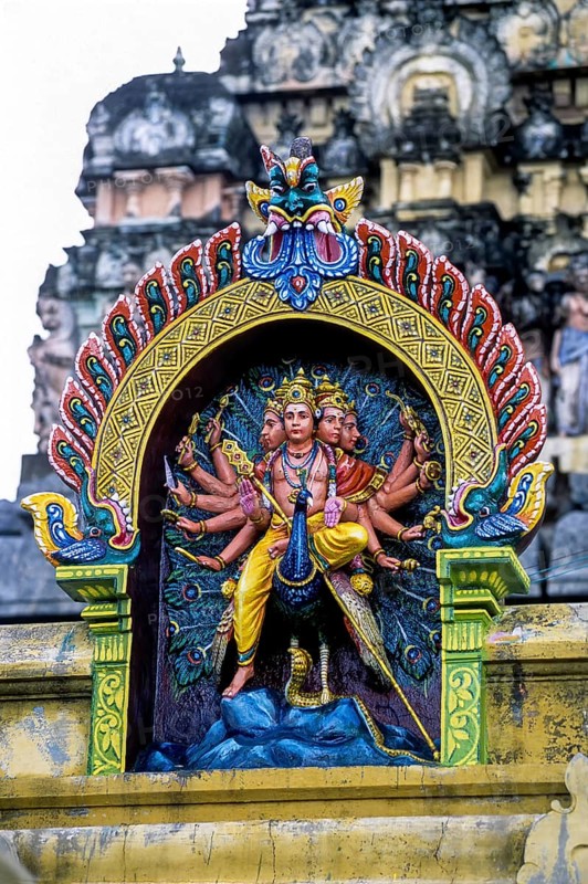 Stucco work in Thillai Nataraja temple in Chidambaram, Tamil Nadu, South India, India, Asia