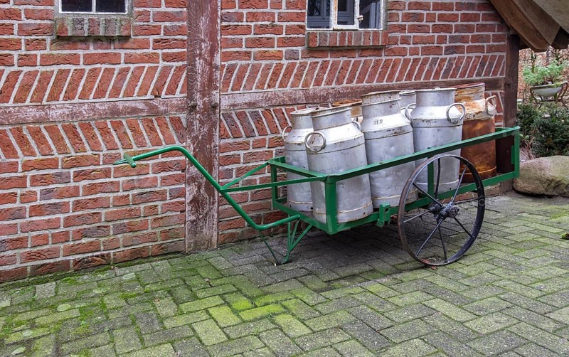 Old milk churns