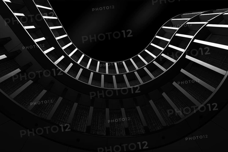 Detail modern architecture as fineart in black and white