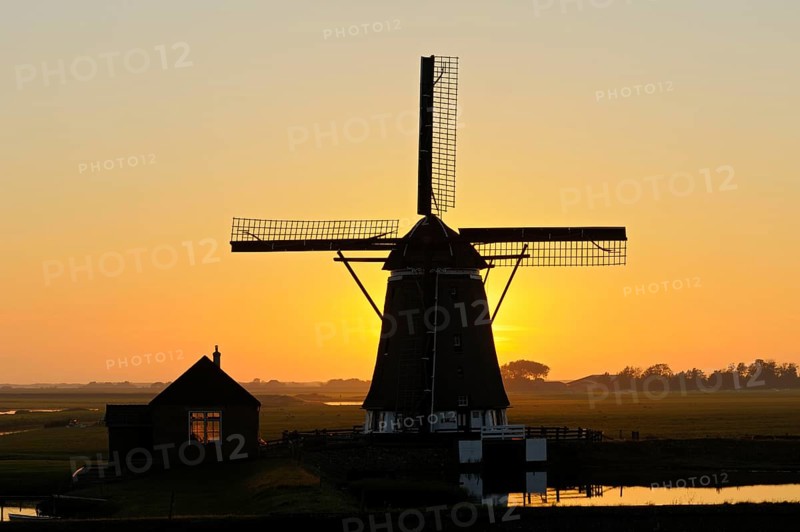 Mill De Bol near Oost, Island Texel, North Holland, Netherlands