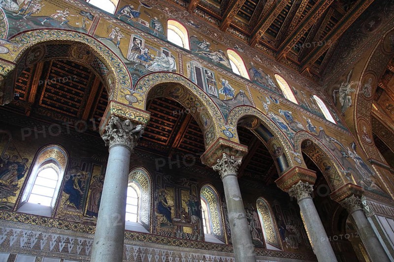 City of Monreale, in the Cathedral of Santa Maria Nuova, Unesco World Heritage Site, Sicily, Italy, Europe
