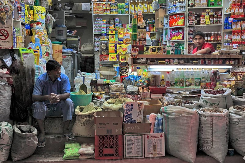 Traders in the Mutrah Souk, Muscat, Oman, Asia