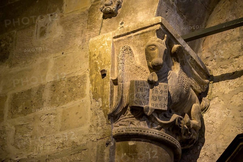 Capital in the Cathedral of St Mark, Korcula, Dubrovnik-Neretva County, Croatia, Europe