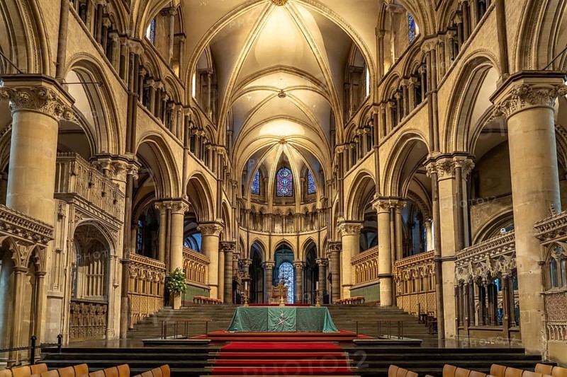 Interior of Canterbury Cathedral, England, Great Britain